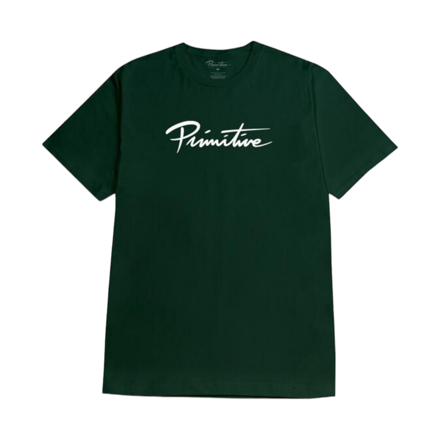 POLERA PRIMITIVE NEW SCRIPT HEAVYWEIGHT FOREST GREEN