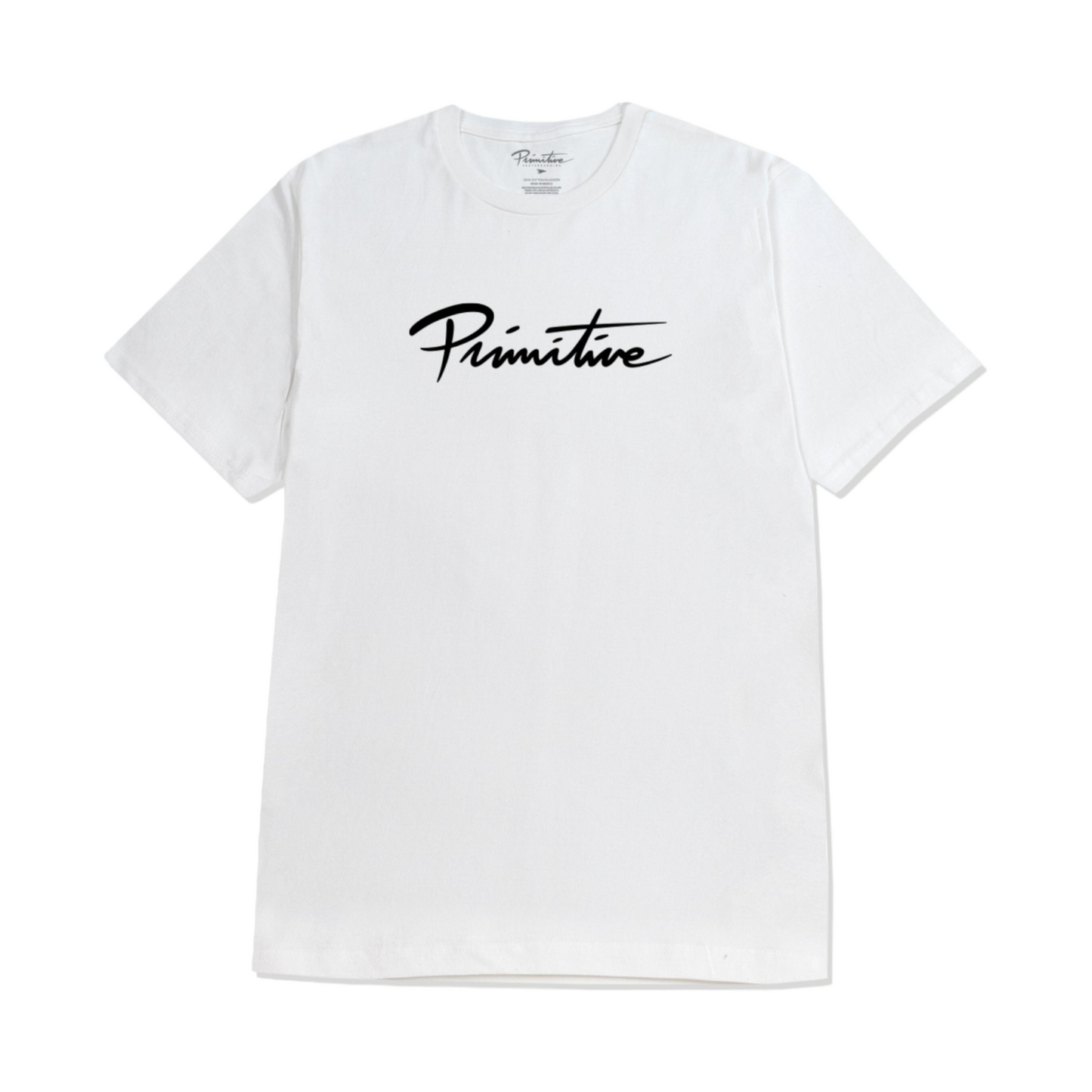 POLERA PRIMITIVE NEW SCRIPT HEAVYWEIGHT WHITE