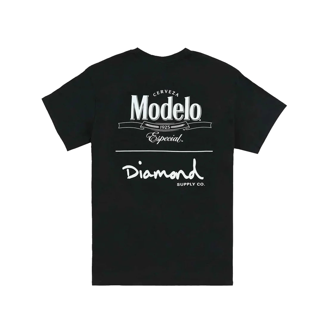 Polera Diamond x Cerveza Stacked Negra