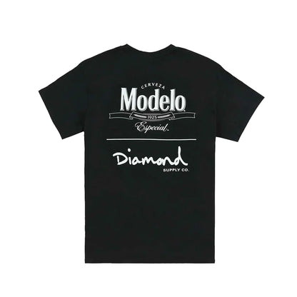 Polera Diamond x Cerveza Stacked Negra