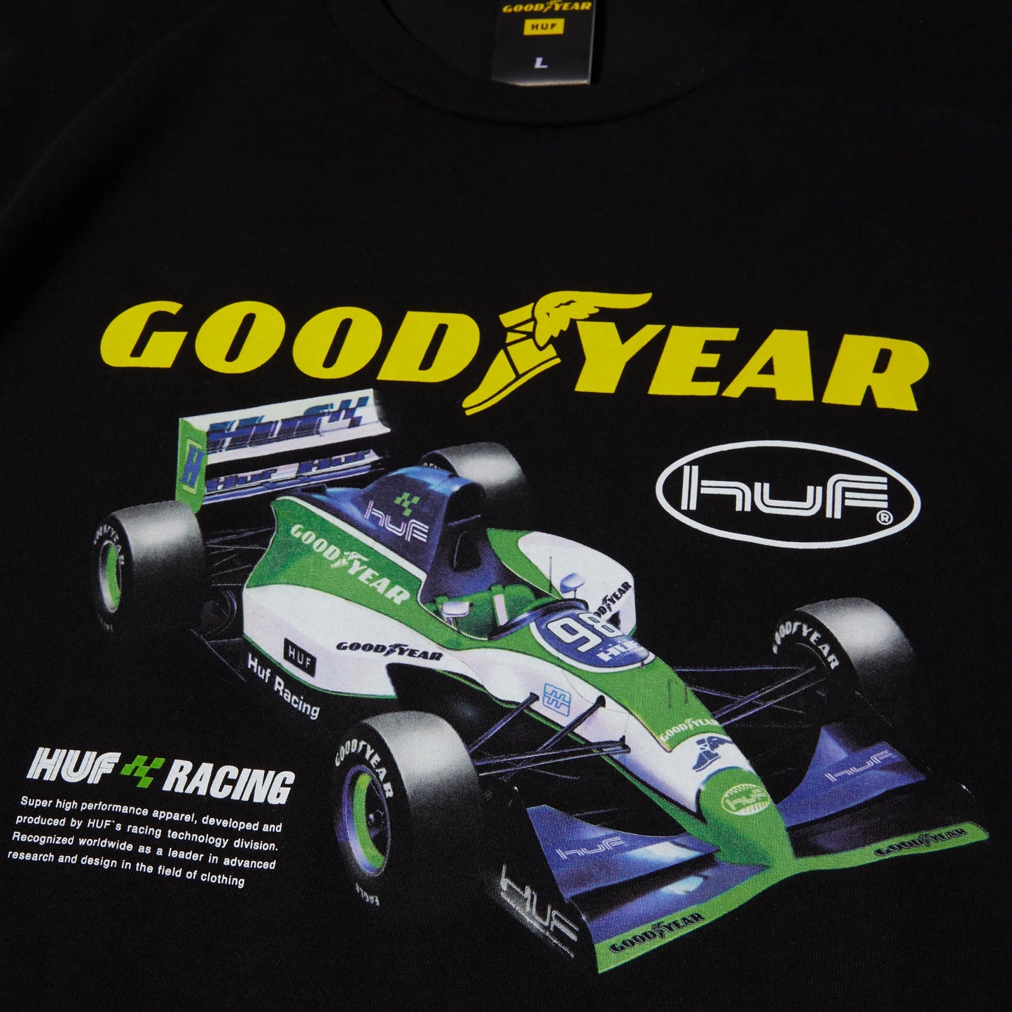 Polera HUF X GOODYEAR F1 Final Lap Black