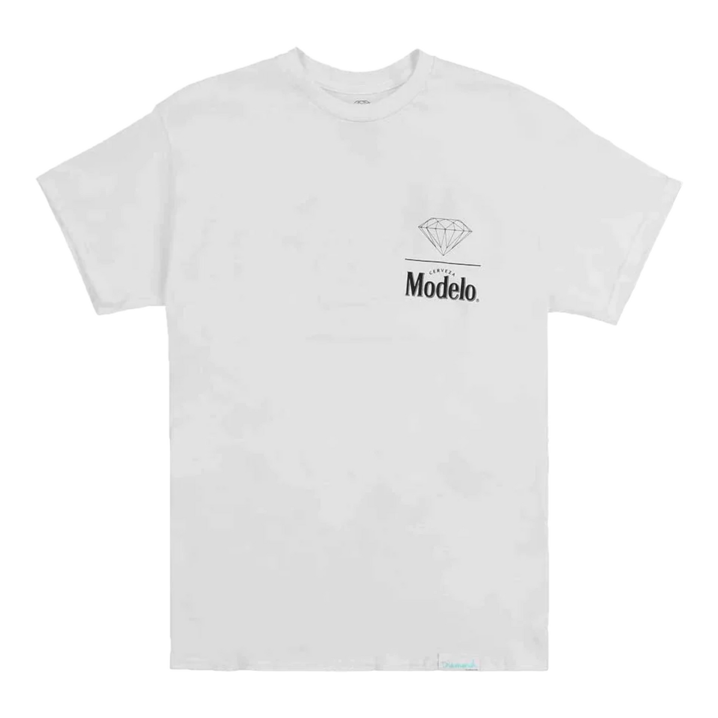 Polera Diamond x Cerveza Stacked Blanca