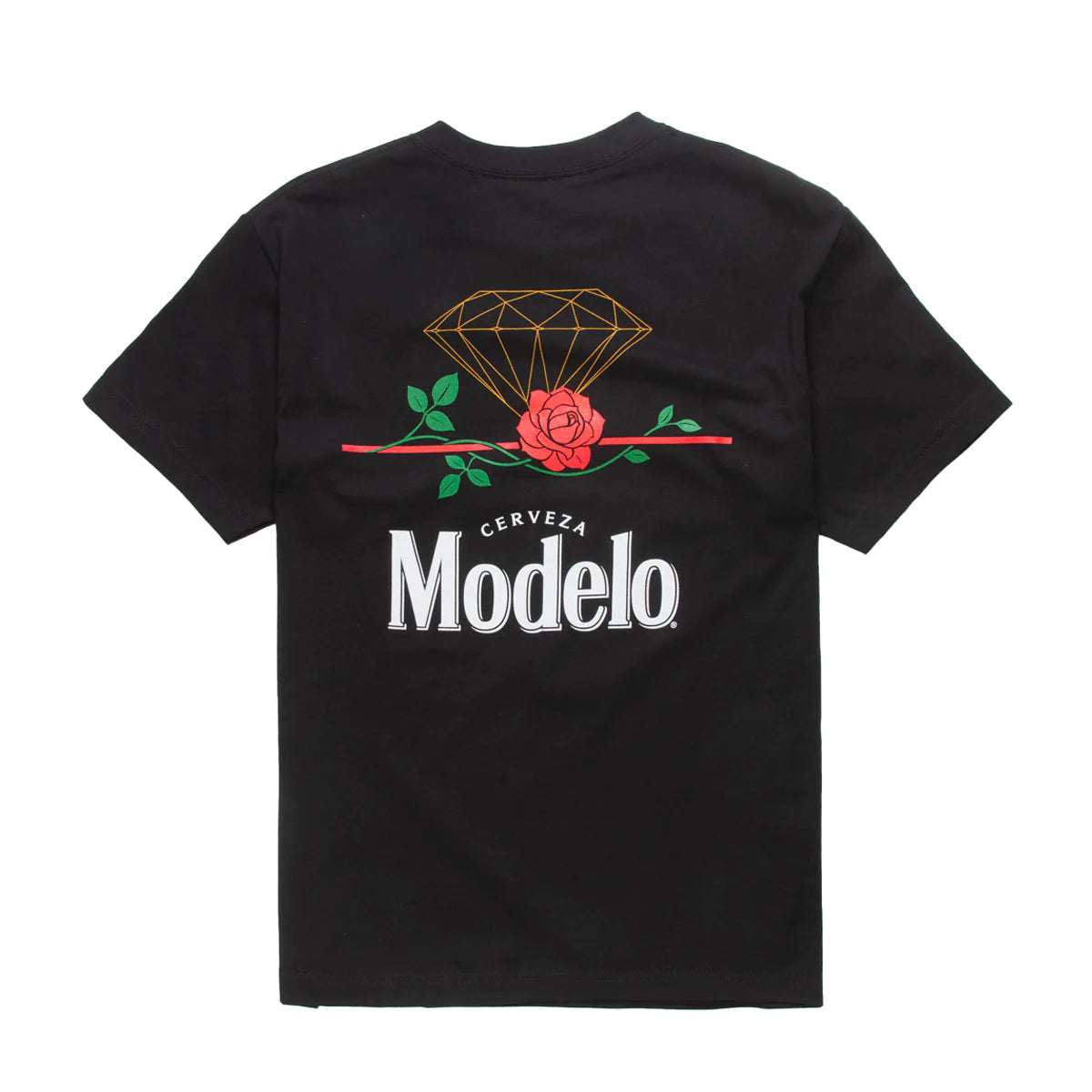Polera Diamond x Cerveza Rose Negra